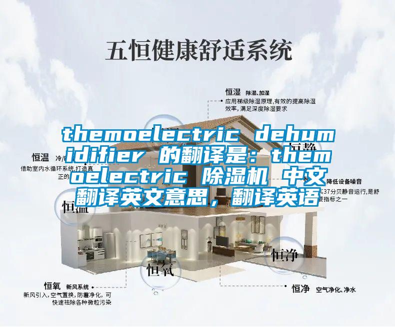 themoelectric dehumidifier 的翻译是：themoelectric 除湿机 中文翻译英文意思，翻译英语