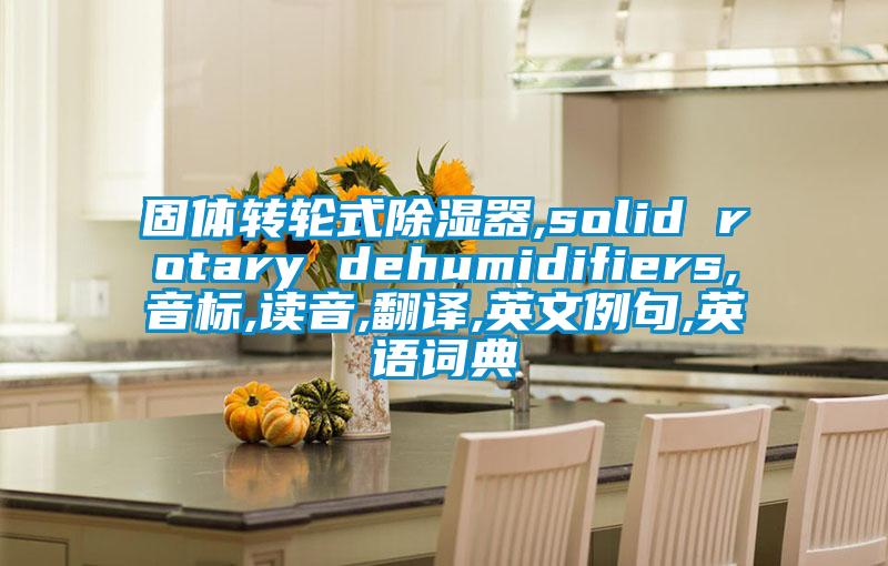 固体转轮式除湿器,solid rotary dehumidifiers,音标,读音,翻译,英文例句,英语词典