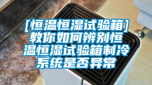 [恒温恒湿试验箱]教你如何辨别恒温恒湿试验箱制冷系统是否异常