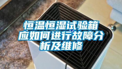 恒温恒湿试验箱应如何进行故障分析及维修